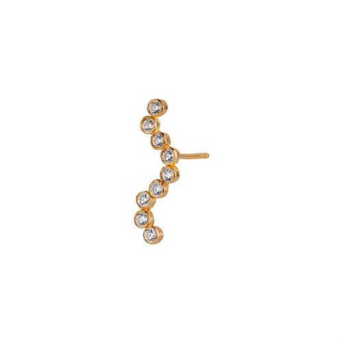 Stine A Ørestik guld zirkoner højre_midnight sparkle earring gold right_1250-02-L